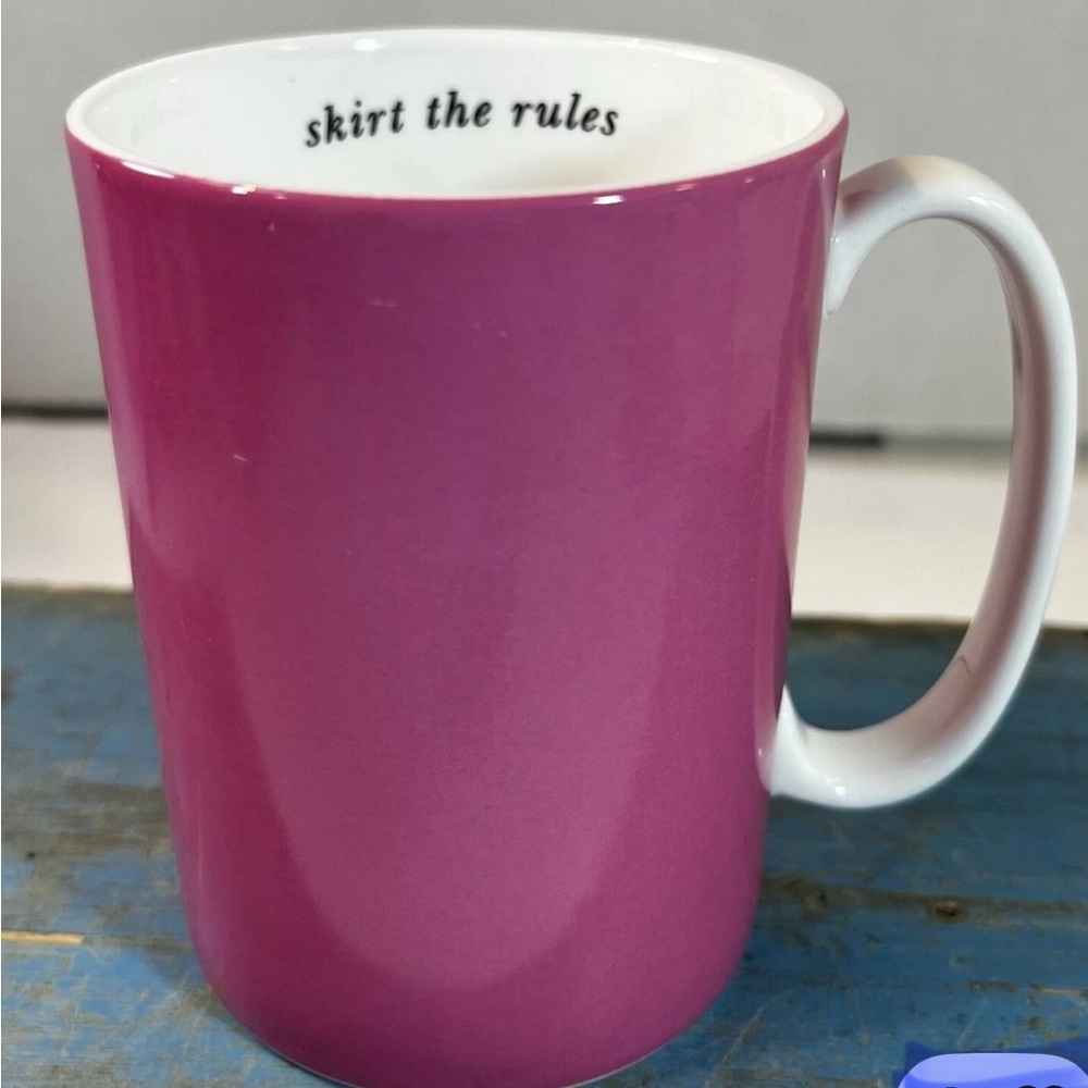 Kate Spade Pink Mug “Skirt the Rules”
